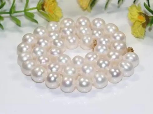 Terisa Pearljewelry Big Size AA 11-12MM White Color Round Freshwater Pearl Necklace Cultured Pearl Jewelry