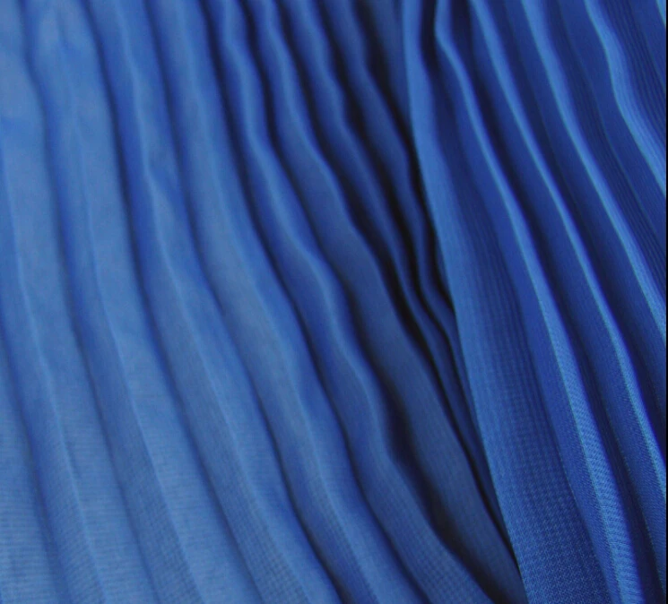 

2 meters 150cm 59" width pale blue crumple accordion pleated chiffon fabric wedding dress skirt clothes material MM106 FreeShip