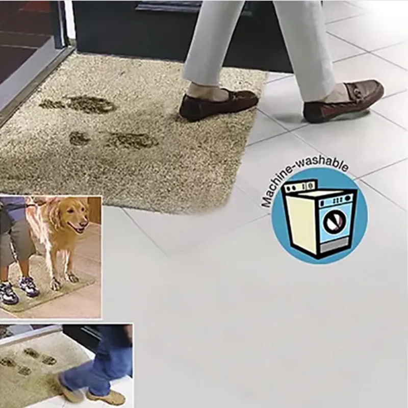 Magic Super Absorbent Non-slip Mat, Bathroom Carpet, Door Mat, Microfibre, Clean Step, Washable Doormat, Home