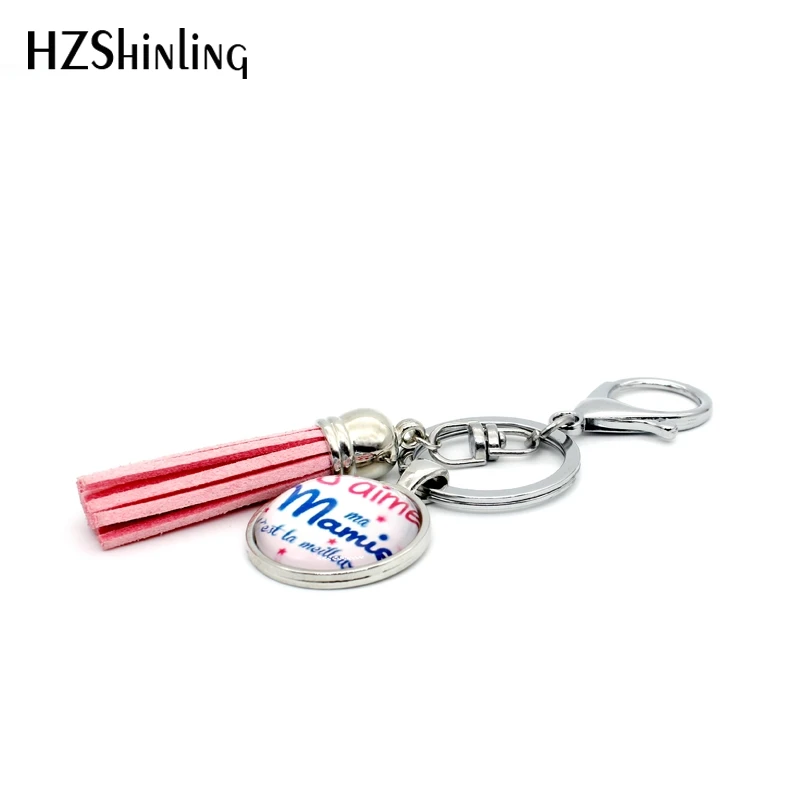 2018 New Arrival Audrey Hepburn Tassel Keychain Glass Cabochon Jewelry Art Printed Keychains Actress Keyring Bohemian Key chain