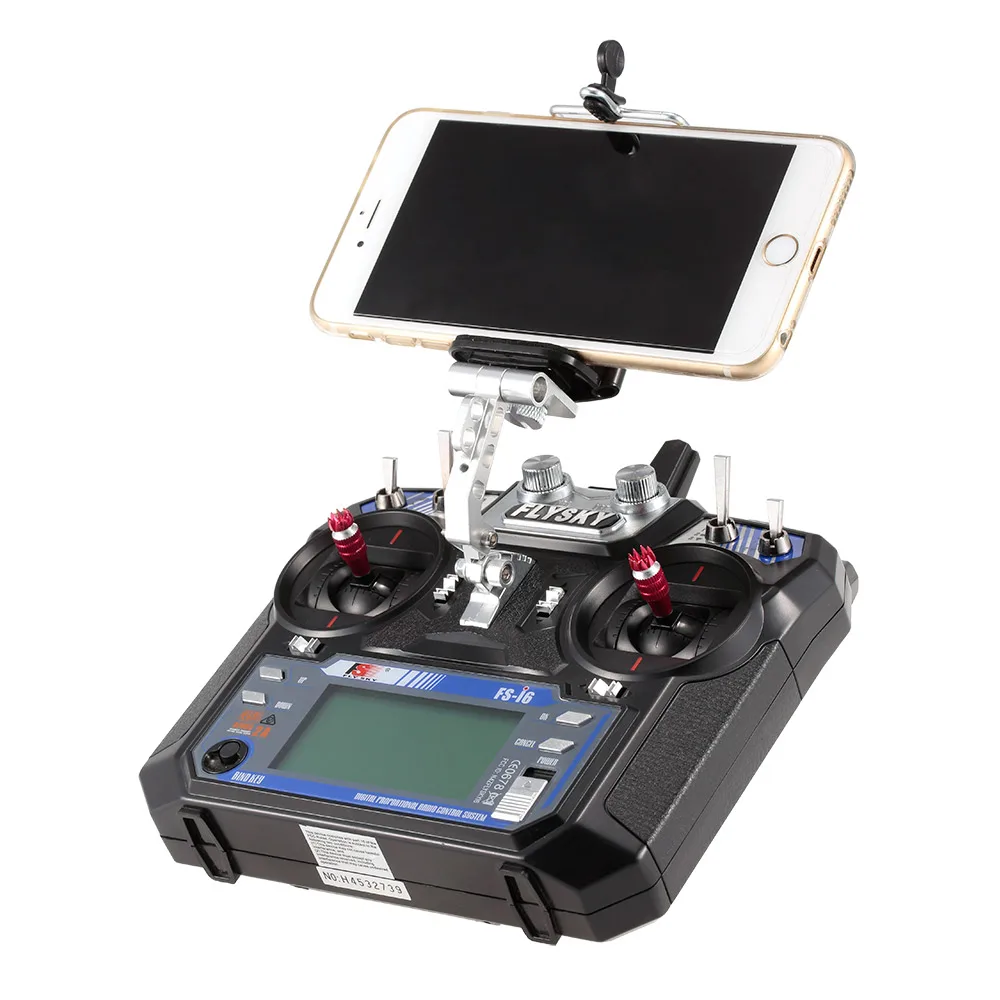 Suporte do telefone Clip Bracket Mount para FlySky, FS-i6, i6S, Controle Remoto, 2.4G, Transmissor RC, Drone, Peças Multicopter