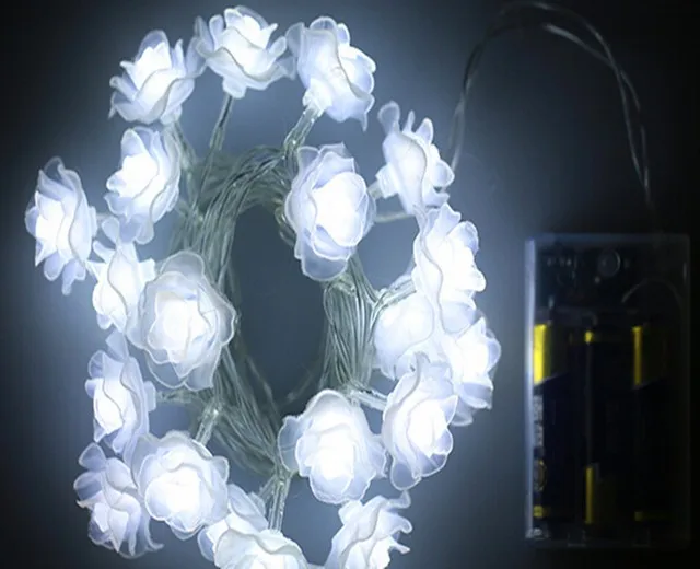 3m30 led rosa romântico flor casamento quente branco natal decoração do dia dos namorados luz da corda casa decoração do jardim