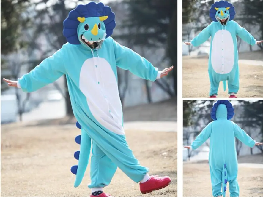 Animal Costume Cosplay Adult  Pyjamas JP Animal blue yellow dragon Orange kangaroo giraffe bear lion Pajamas