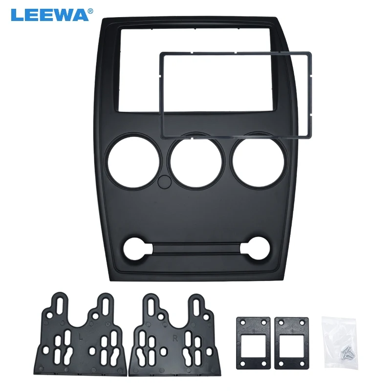 LEEWA Car 2Din Stereo Radio Fascia Frame For CITROEN Elysee 2008-2013 Plate Panel Dash Installation Trim Mount Kit #CA1656