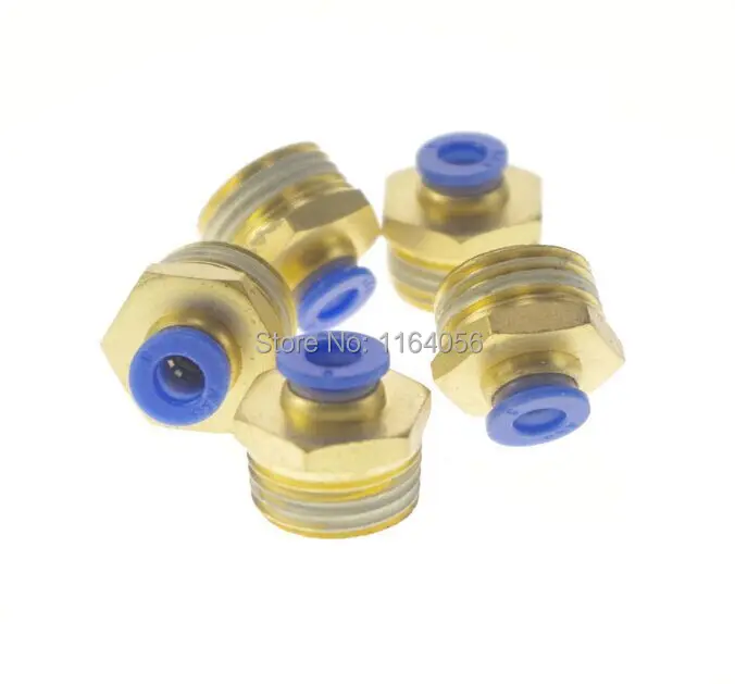 (5) tubo neumático OD 10mm-1/2 "BSPT conectores macho roscados