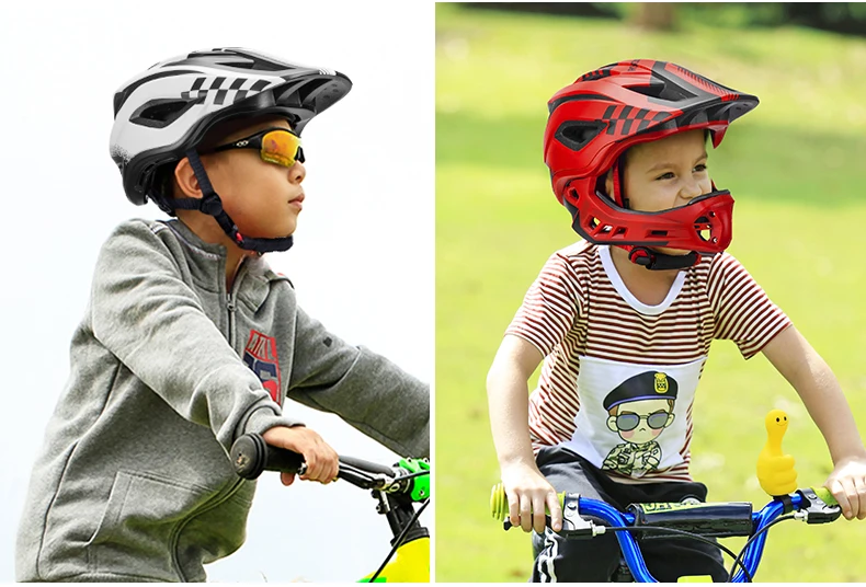 ROCKBROS 2-in-1 abnehmbarer Integral-Fahrradhelm für Kinder, Fahrradhelm für Kinder, Sicherheitshelm für Parallelautos und Roller – Detail 5