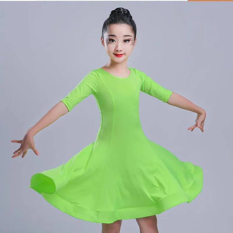 Professional Latin Dance Dress for Girls Competition Costumes Kids Modern Latin Dancing Dress Ballroom Party Children Dancewear