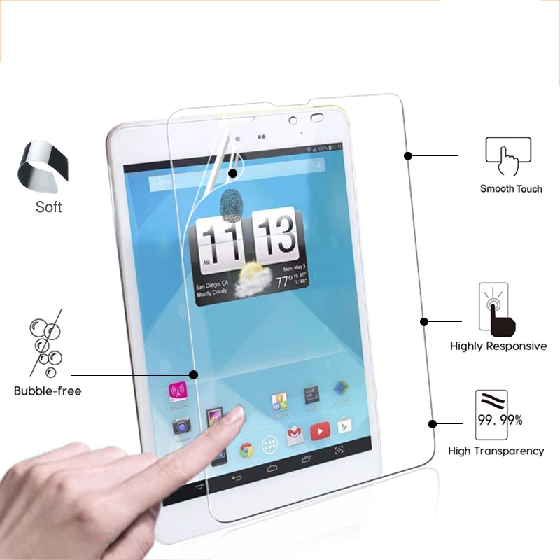 

Best quality high Clear Glossy screen protector film For Trio AXS 4G 7.85" tablet front HD lcd screen protective films + tools