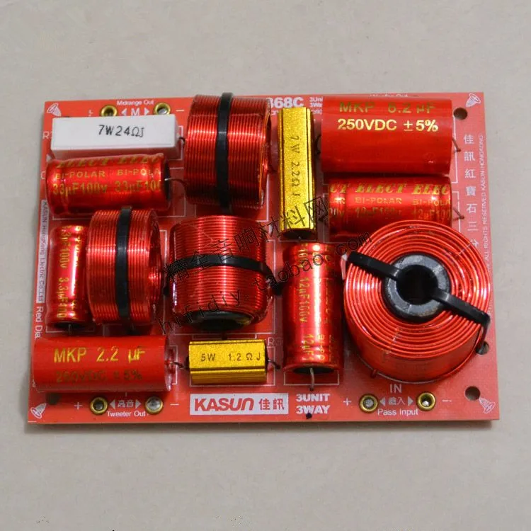 Caixa de som hifi com três divisórias, alta qualidade de sons e baixo, produto original