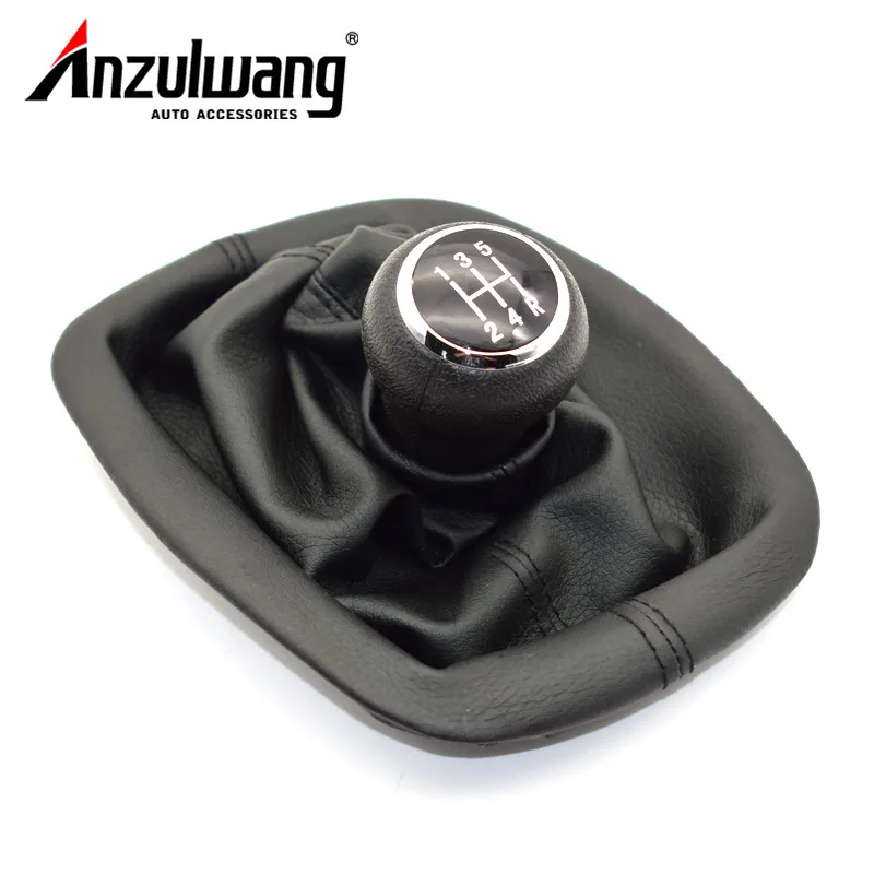 

5 Speed Car Gear Shift Knob Stick Gaiter Boot with Gear Shift Collars For Volkswagen Passat B5 1996-2005