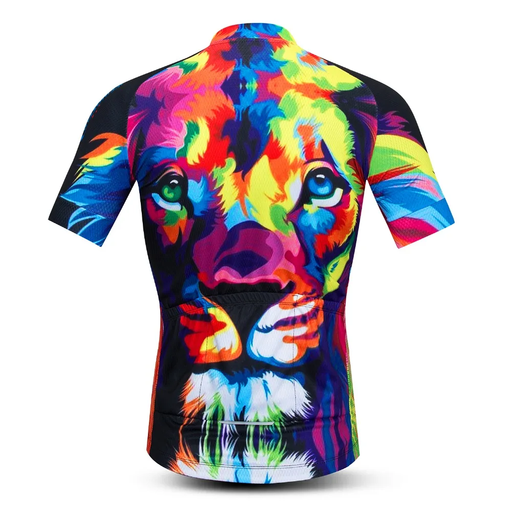 Cycling Jersey Short Sleeve Ropa Ciclismo Men Summer Bike Clothing Bicycle Shirt Maillot MTB Clothes Jacket 3D Lion Tiger Wolf