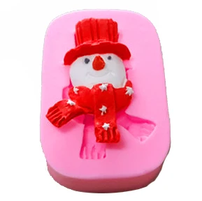 Christmas Snowman Cooking Tools Silicone Fondant Gum Paste Mold Cake Decorating Clay Resin Sugar Candy Sculpey