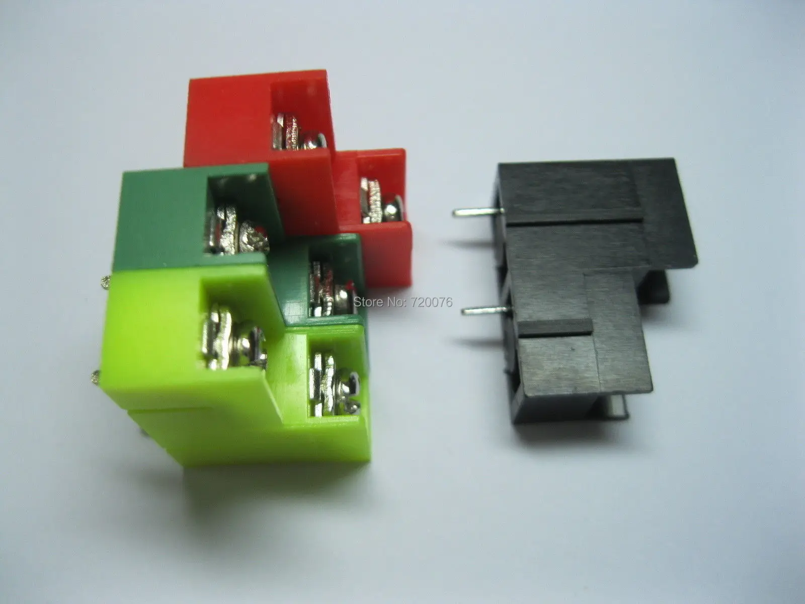 500 x Screw Terminal Block Connector 8.5mm 2 pin high-low 4 Color Barrier Type