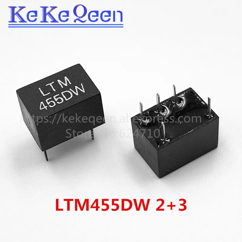 

10Pcs/Lot LTM455D LTM455DW 455D B55DC 2+3 5Pin DIP-5 455KHz ceramic filter For communication Signal relay