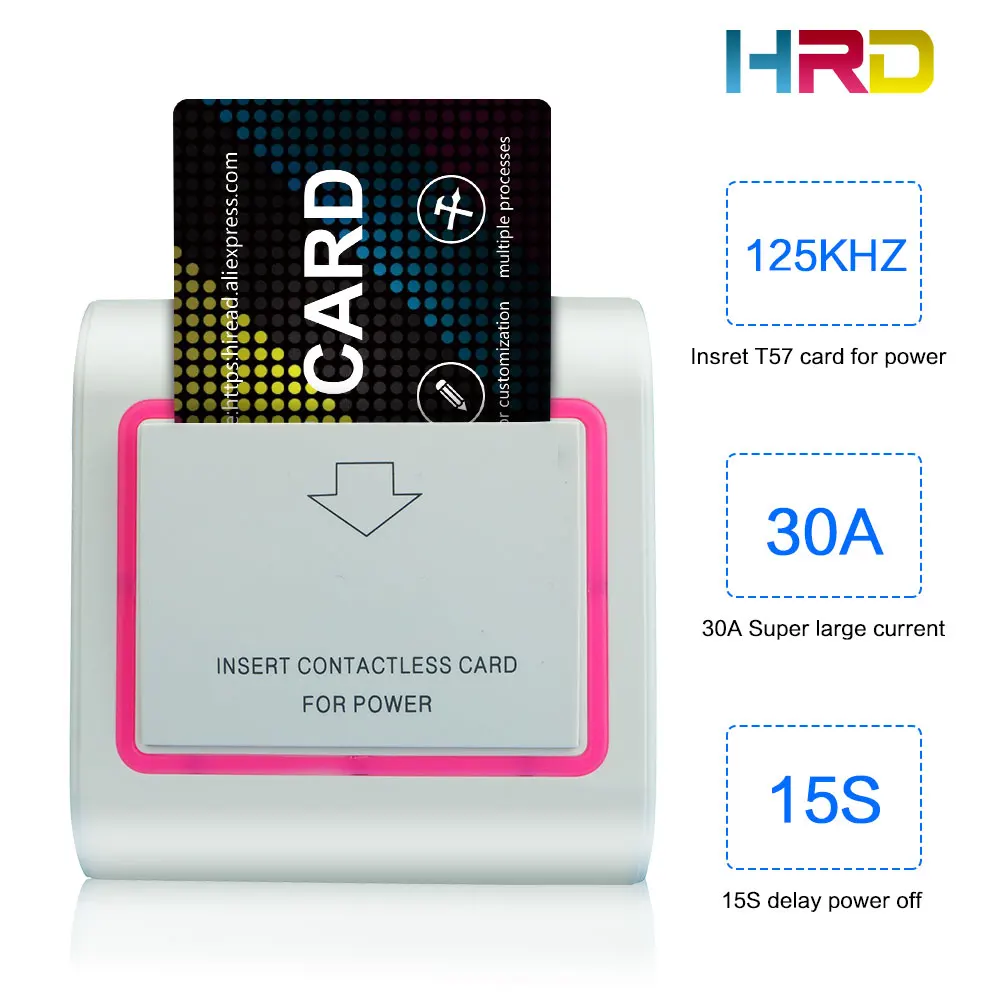 

125KHz ID Card Key Switch Access Hotel Card Switch Energy Saving Switch With Card 8 Color Optional high frequency