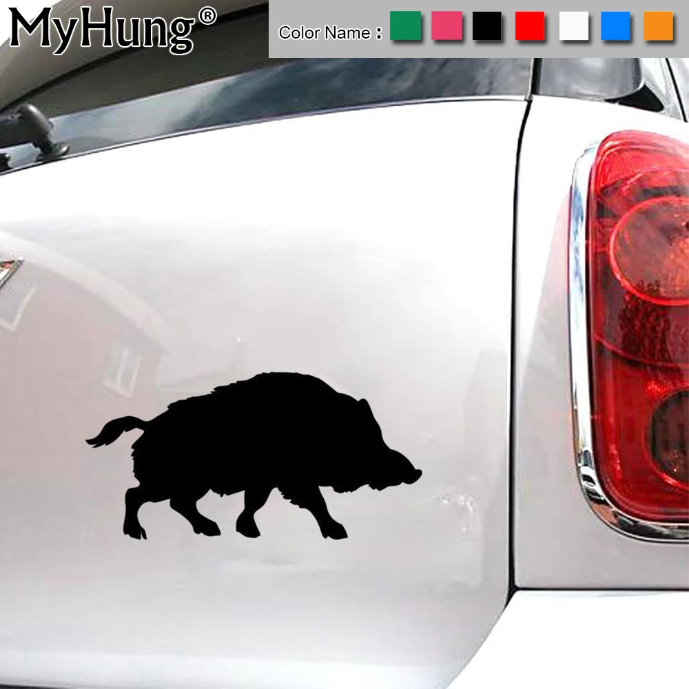 

15.2*7.6CM New Arrival Wild Boar Pig Animal Car Stickers Bumper Reflective Window Decoration Car Sticker Vinyl Decal Car Styling