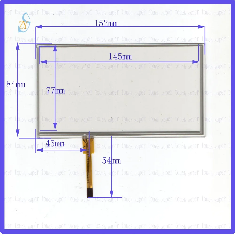 

ZhiYuSun 6.2 inch KDT-6667 4-wire resistive touch panel for Car DVD, 152*84 GPS Navigator screen 152mm*84mm