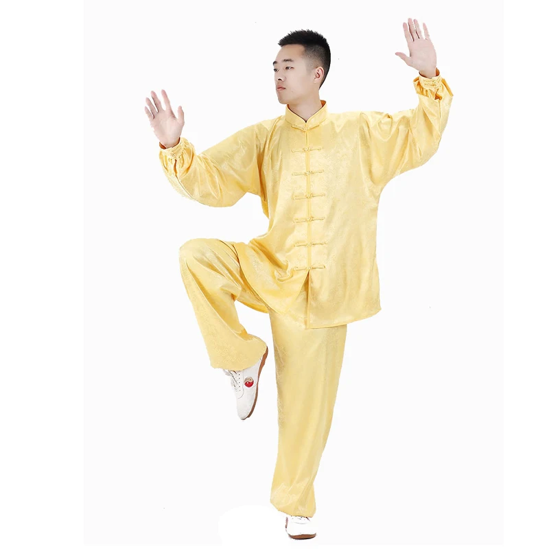 Unisex Taiji Suits Traditional Chinese Clothing Tai Chi Uniforms Tang Suit Long Sleeve Kung Fu Martial Arts Clothing Tops Pants