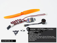 1S Micro Power System Combo with 1106/1108 Motor, ESC, Servo, Propeller for Wingspan below 500mm, Flying Weight less than 100g