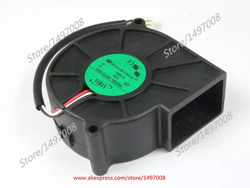 

ADDA AD7512HX G DC 12V 0.30A 70x70x30mm 3-Wire Server Cooling Fan