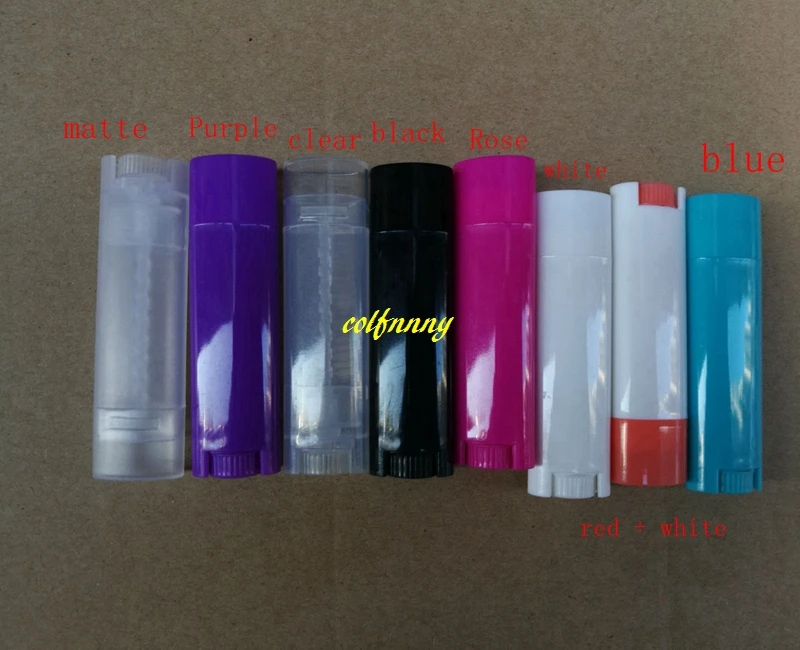 

1000pcs/lot Fast shipping 4.5g Empty Oval Lip Balm Tubes Deodorant Containers Colorful PP Refillable Bottle Plastic Container