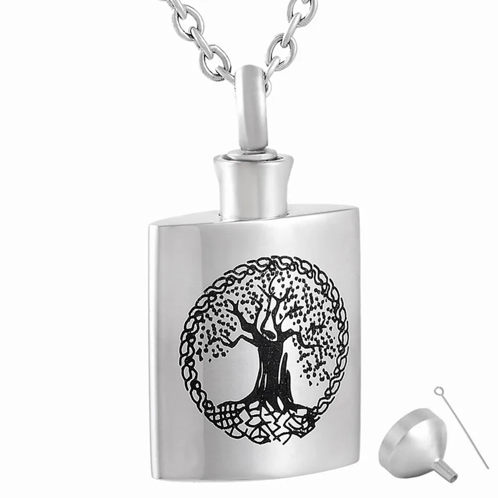 Cremation Jewelry Tree of Life Urn Necklace for Ashes Keepsake Memorial Cremation Jewelry Urn Pendant