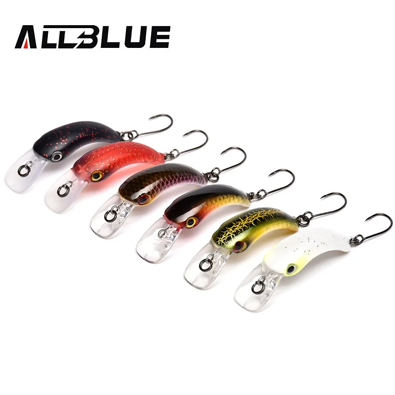 ALLBLUE 1.2g 29mm Trout Mini Crankbait RICE Wobbler Fishing Lure Freshwater Minnow Crank Artificial Hard Bait Fishing Tackle