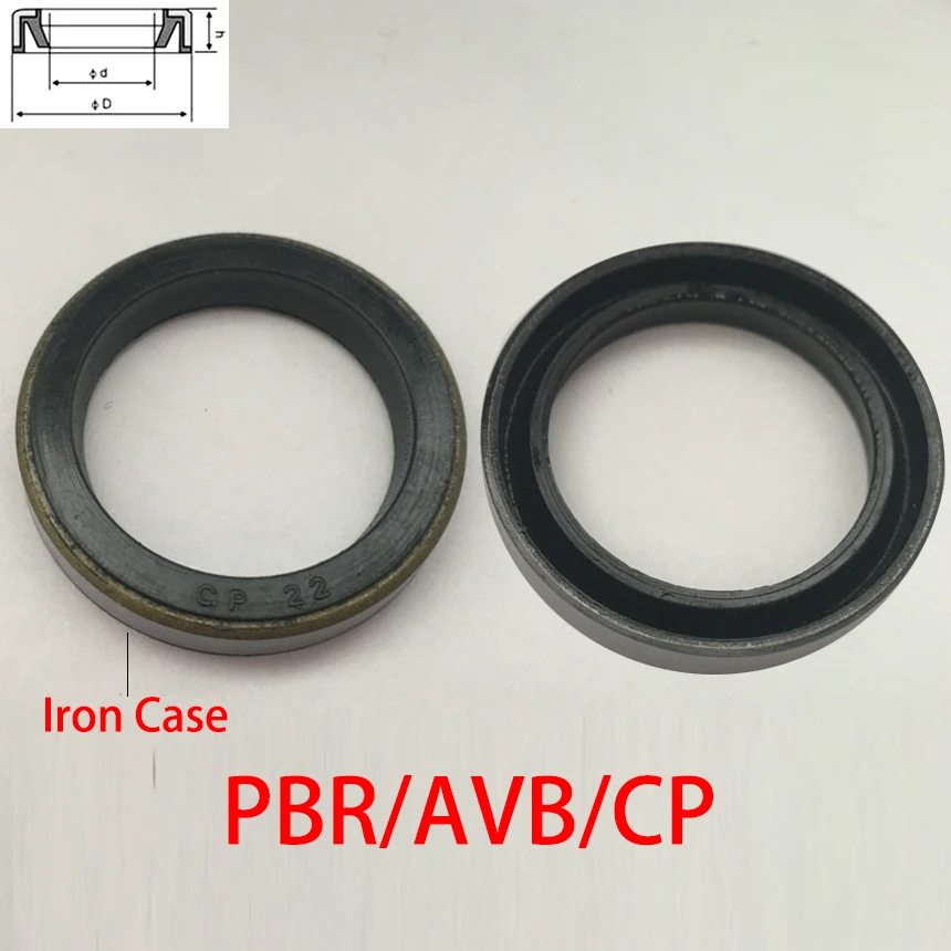 

PBR AVB CP 40*50*6 40x50x6 45*55*6 45x55x6 Iron Case Outer NBR Rubber Pneumatic Cylinder O Ring Cushion Buffer Oil Seal Gasket