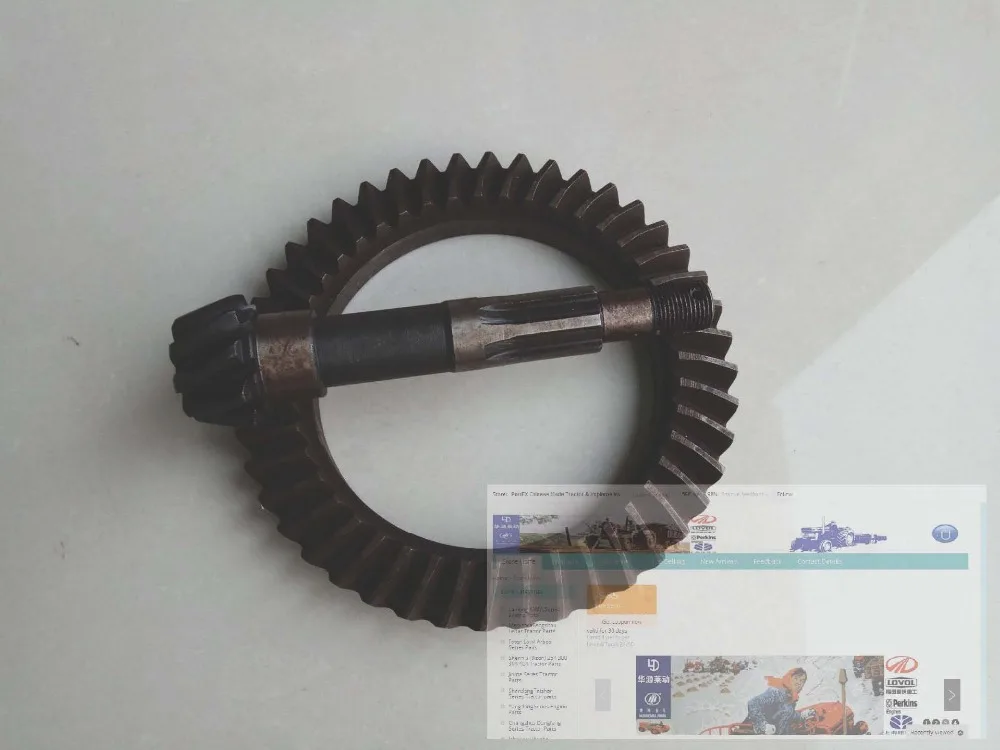 

spiral bevel gear with shaft for front axle for Shandong Taishan model TS304, Part number: