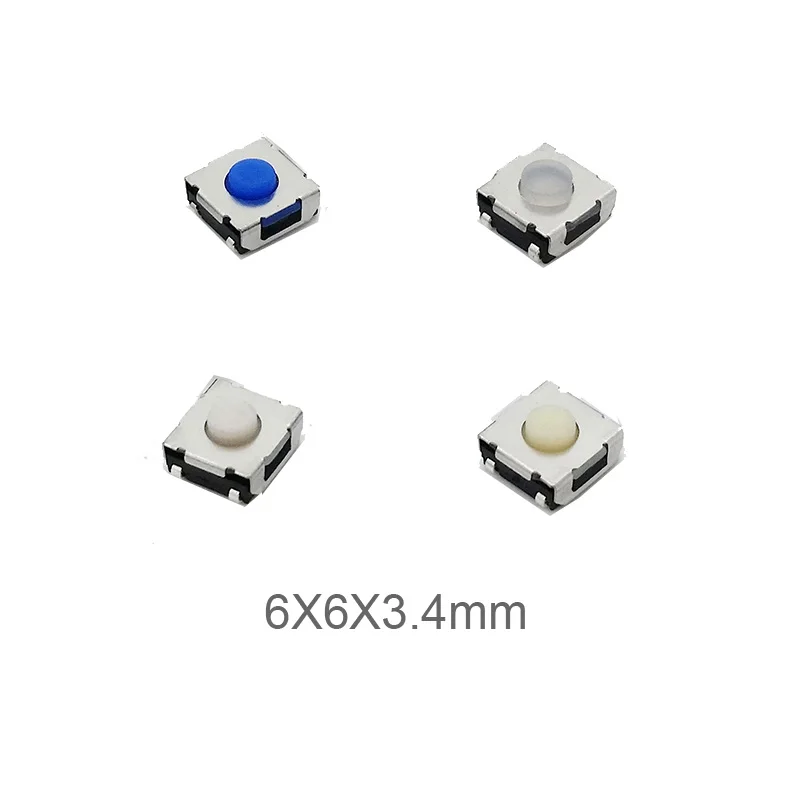 

100 шт./лот 6*6*3,4 мм силиконовый переключатель водонепроницаемые пылезащитные переключатели 6x6x мм