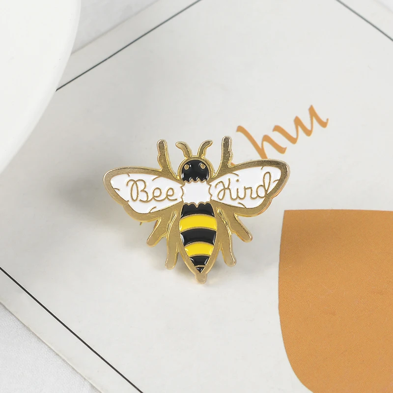 Bee Kind Honey Brooch Lapel Be Enamel Pin Animal Jewelry for Men Women