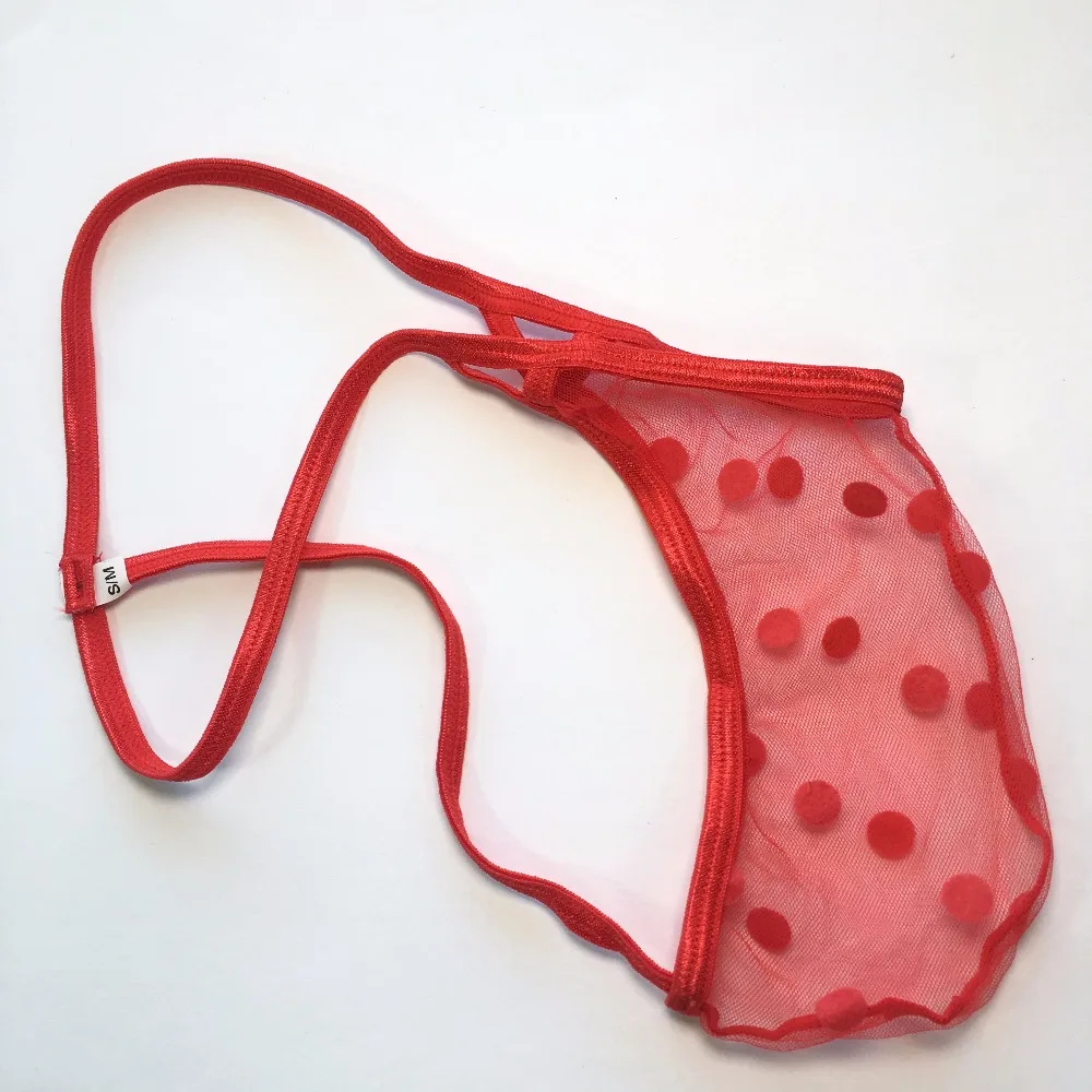 G4449 Mens Sexy String Pouch Thong G-string back C-thru Mesh