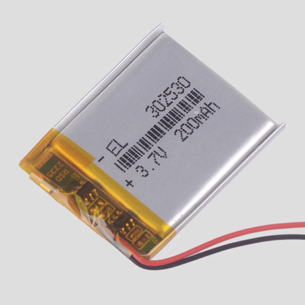 302530 3.7V 200mAh Rechargeable Lithium Li-ion Polymer Battery for GoGear spark MP3 MP4 GPS PDA DVR toys Speaker 293029 332531