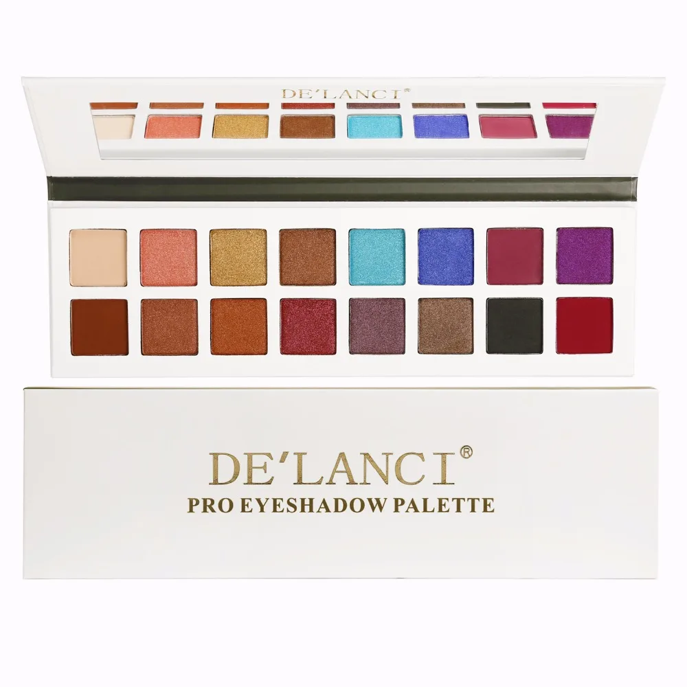 DE\'LANCI Pro Eyeshadow Palette 11 Shimmer 5 Matte Colors Makeup Eye Shadow- Highly Pigmented Multi-Colour Private Label Cosmetic