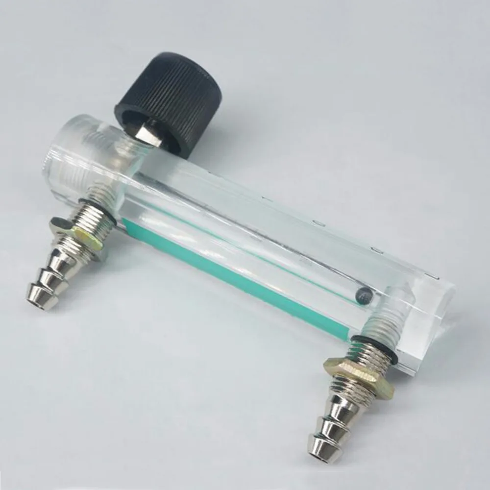 0.1-30L/PHÚT 8Mm Vòi Thép Gai LZM-6T 93/116Mm Chiều Dài Khí Oxy Không Khí Dòng Chảy Nhanh Rotameter Có Van áp Suất 0.1Mpa