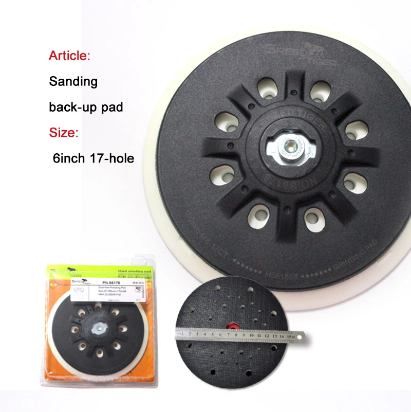6 Inch 150mm Multi-Hole Dust Free Soft/Hard Sanding Pad Sander Backing Plate Hook Loop For Festool Sander Polishing Grinding