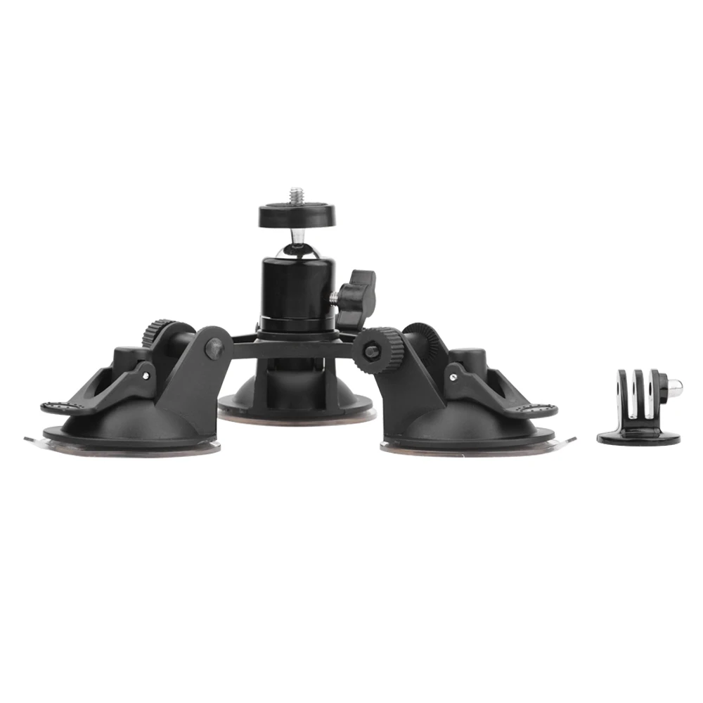 車の吸引カップホルダースポーツカメラアクセサリー dji OSMO アクション吸引カップマウント強力吸盤 1/4 "ネジアダプタ