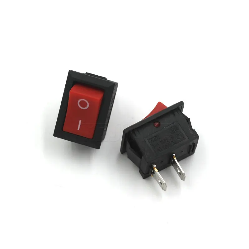 

10 pcs/lot KCD1 21*15mm 2PIN Boat Rocker Switch SPST Snap-in on off Micro switch Position 3A/250V Mini