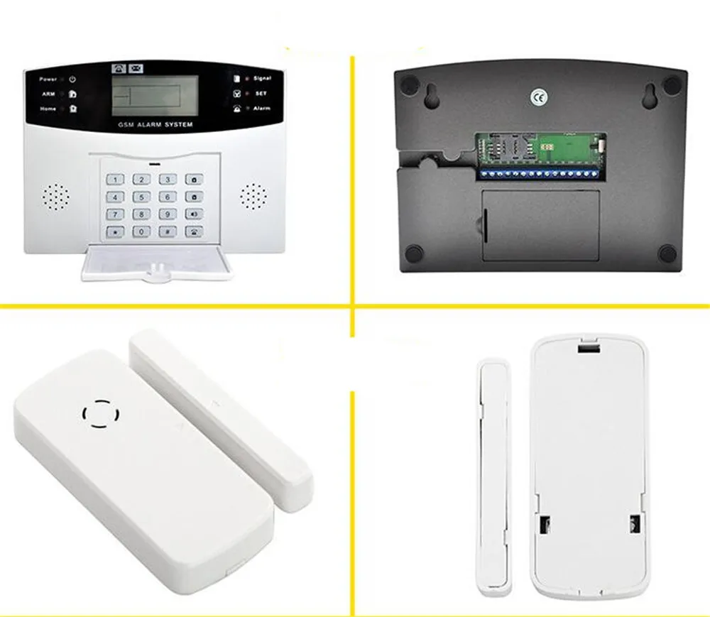 نظام إنذار GSM للتحكم في لوحة المفاتيح 4PIR مستشعر 12 باب الاتصال