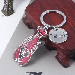 New Style TV show Friends You're My Lobster Keychain Red Lobster Pendant Key Chain Women Men Car Keyring Best friend Gift