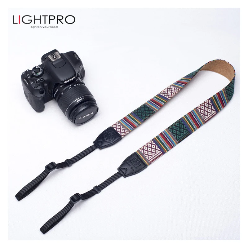 Ethnic Retro Style Photo Camera Shoulder Adjustable Chamude Strap DSLR Neck Strap Jean Cowhide Material Belt Non-slip Soft Strap