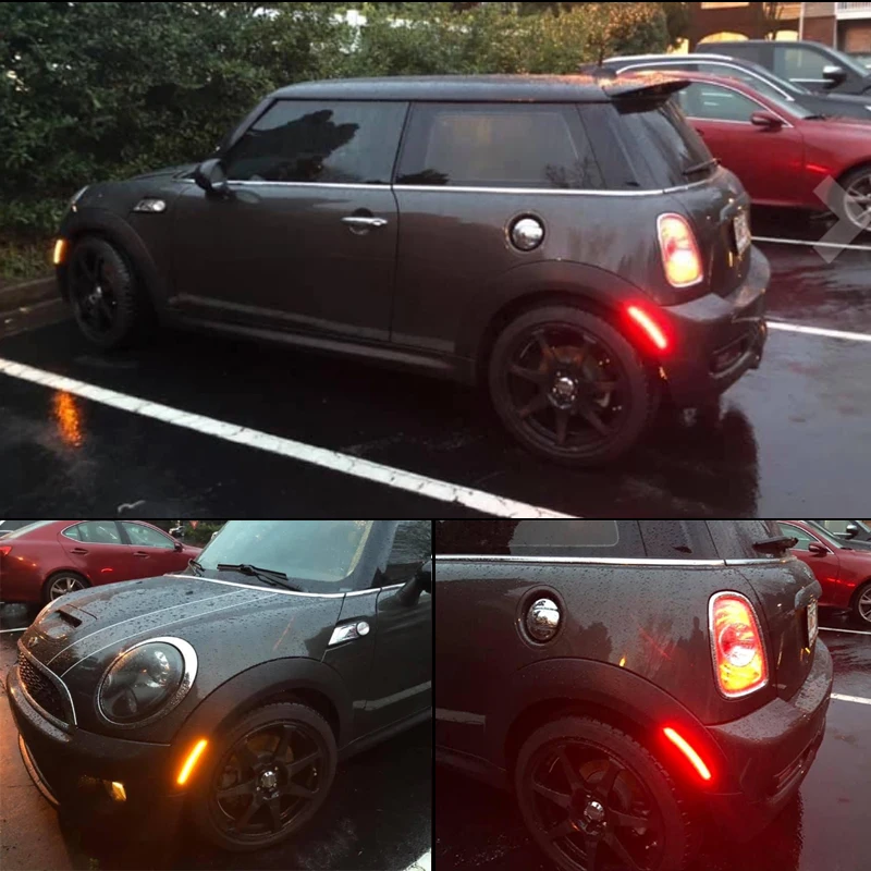 Achter/Voor LED Zijmarkeringslicht Side Repeater Lamp Richtingaanwijzer LED-paneel Lamp voor Mini Cooper R55 R56 R57 R58 R59 R60 R61