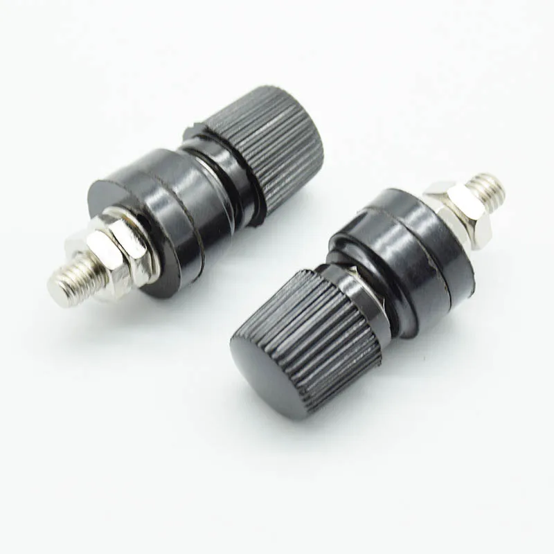 2pcs New 333 terminal banana socket,Audio output connector Screw: 6mm red and black two color Ship