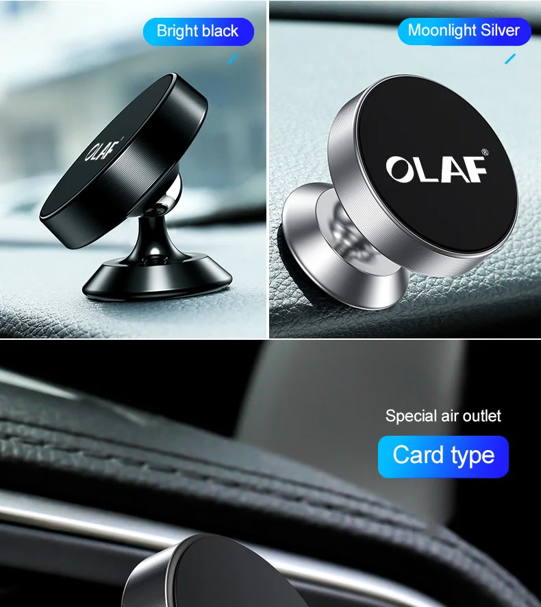 OLAF Universal Magnetic Car Phone Holder Stand in Car For iPhone X Samsung Magnet Air Vent Mount Cell Mobile Phone Support GPS