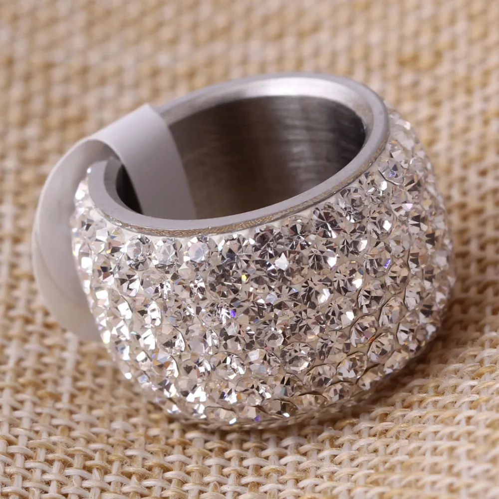 Wholesale High Quality Classic  Six Row Crystal Jewelry  Wedding Ring FREE SHIPPING!