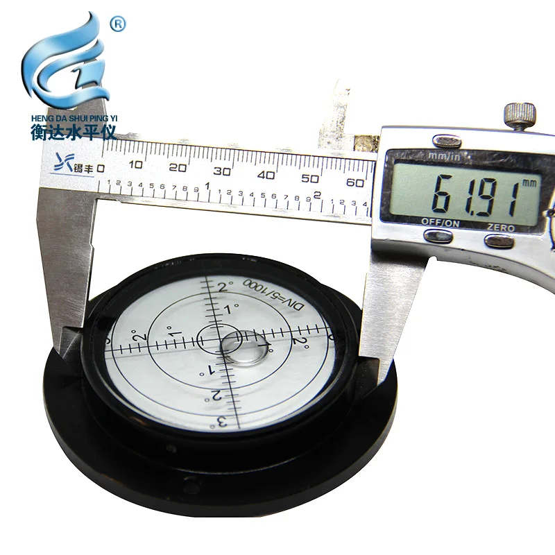 Livelli di spirito rotondi gru orizzontale livella a bolla strumento di misura dimensioni 80*62*13mm 1 ordine