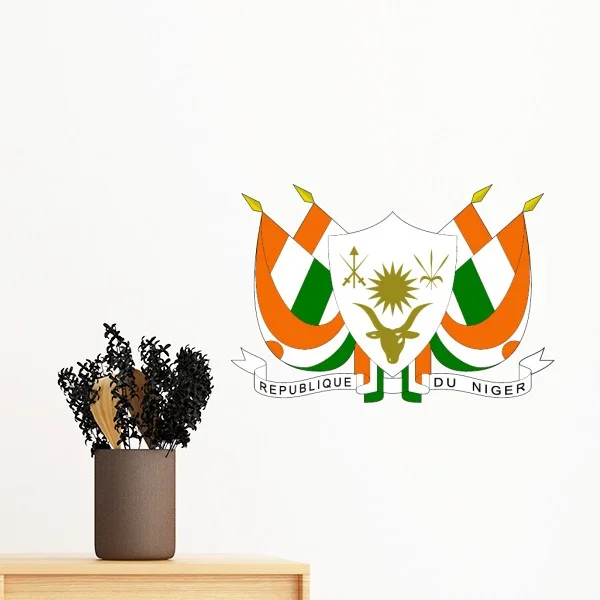 

Niger Africa National Emblem Removable Wall Sticker Art Decals Mural DIY Wallpaper for Room Decal