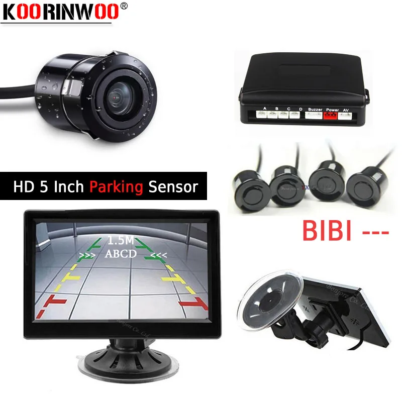 

Koorinwoo Parktronic Sucker 5Inch Car Video Monitor Rear View Camera Car Parking Sensor Sound Blind Einparkhilfe Car Accessories