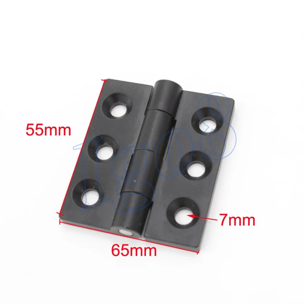 

2PCS Three Holes Black Bearing Hinge 65mm x 55mm Door Butt Hinges Zinc Alloy