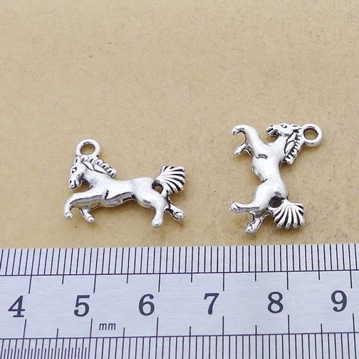 6 Pieces/Lot 19*13mm Diy Jewelry Accessory 3D horse Animals Charm For Jewelry Making